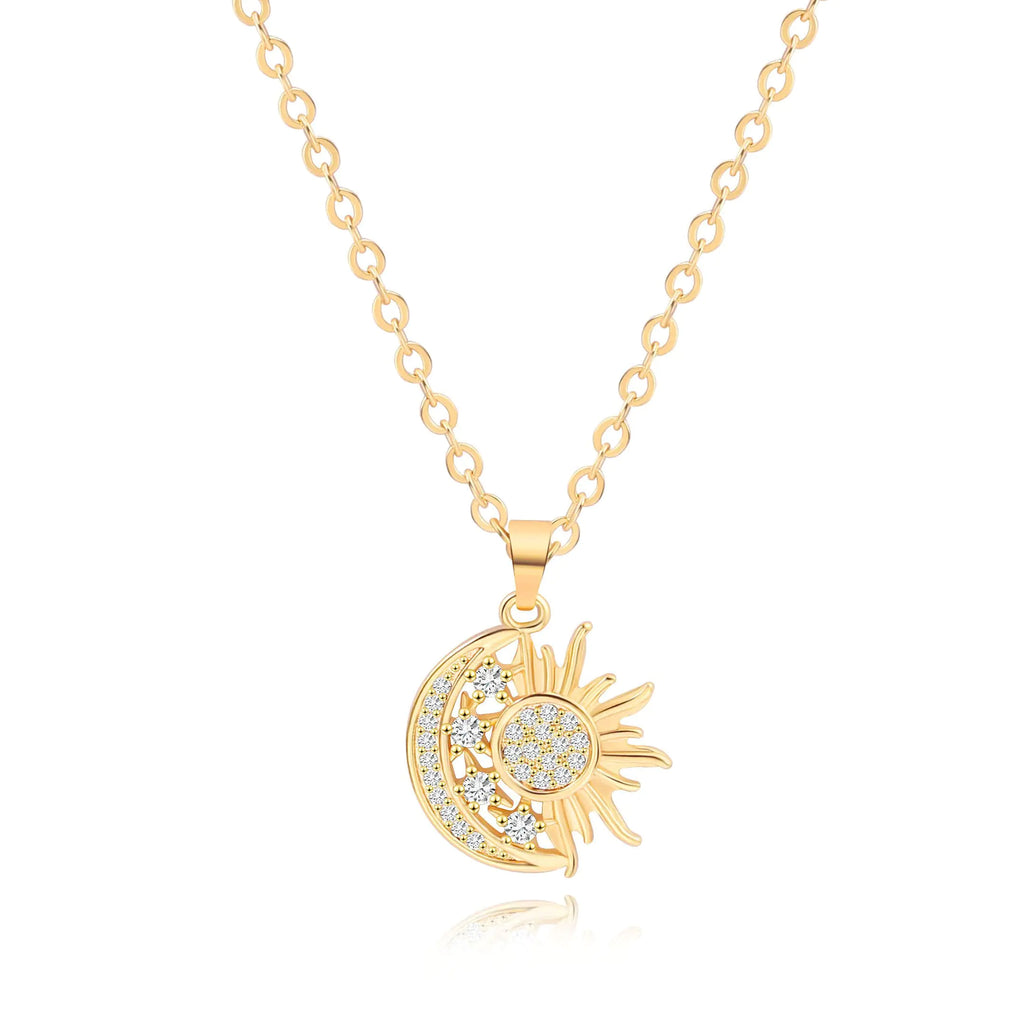 PERNNLA 18K Gold Celestial Pearl Necklace