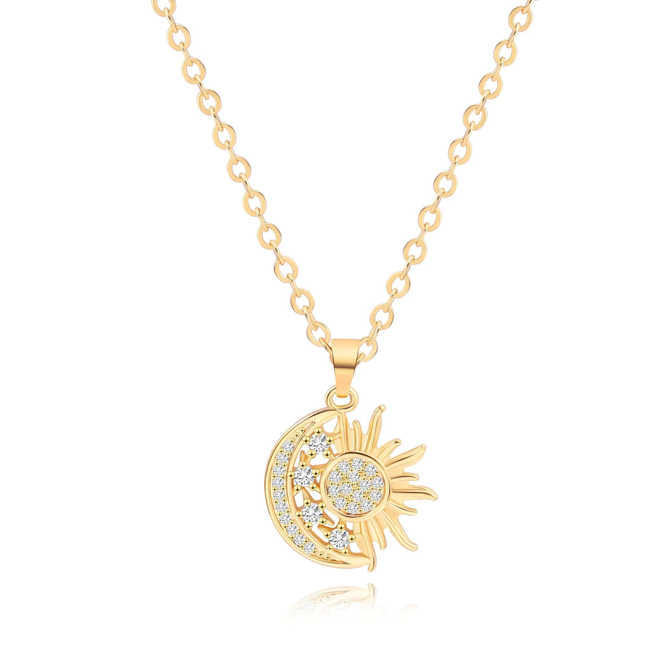 PERNNLA 18K Gold Celestial Pearl Necklace