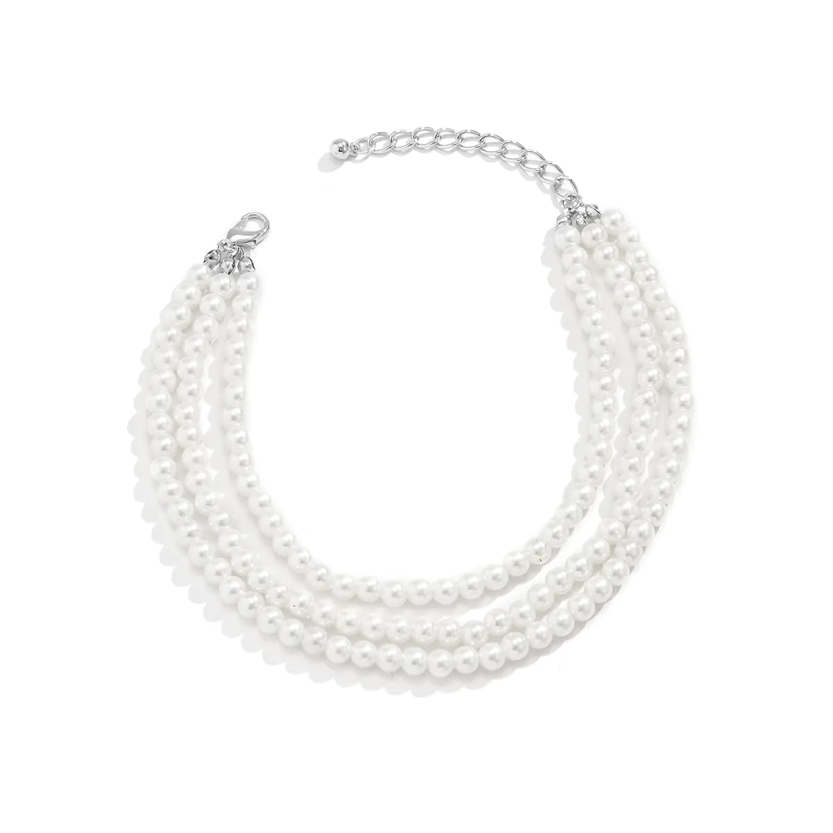 Imitation Pearl Beaded Tassel Anklet for Women