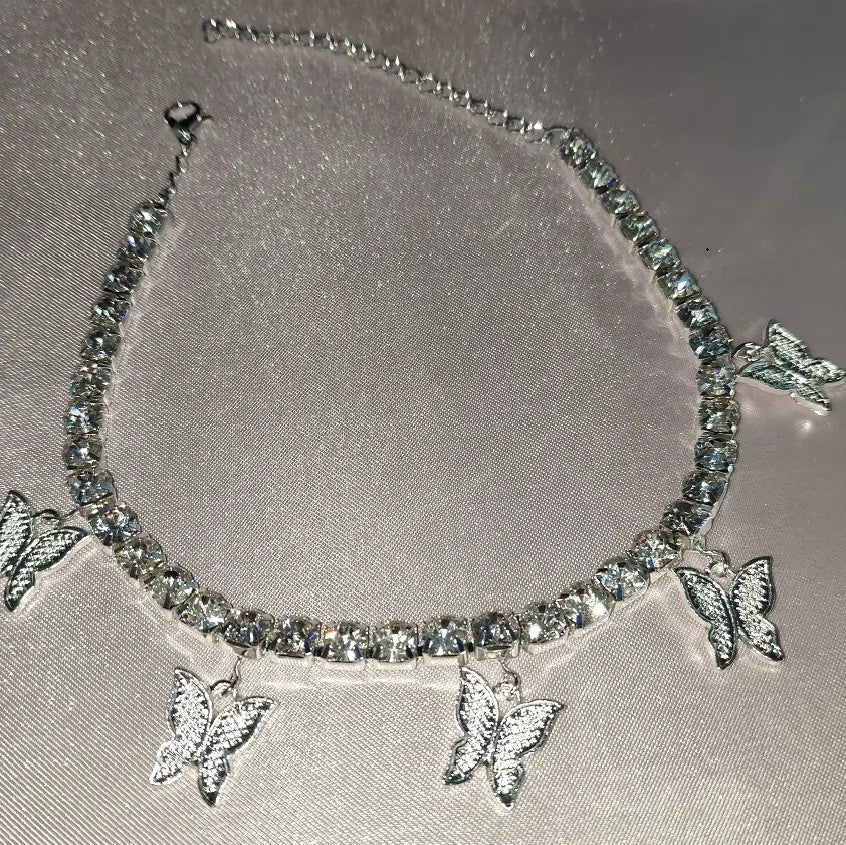 Creative Rhinestone Butterfly Anklet for Women
