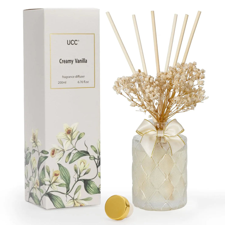 UCC Vanilla Reed Diffuser with Preserved Flower