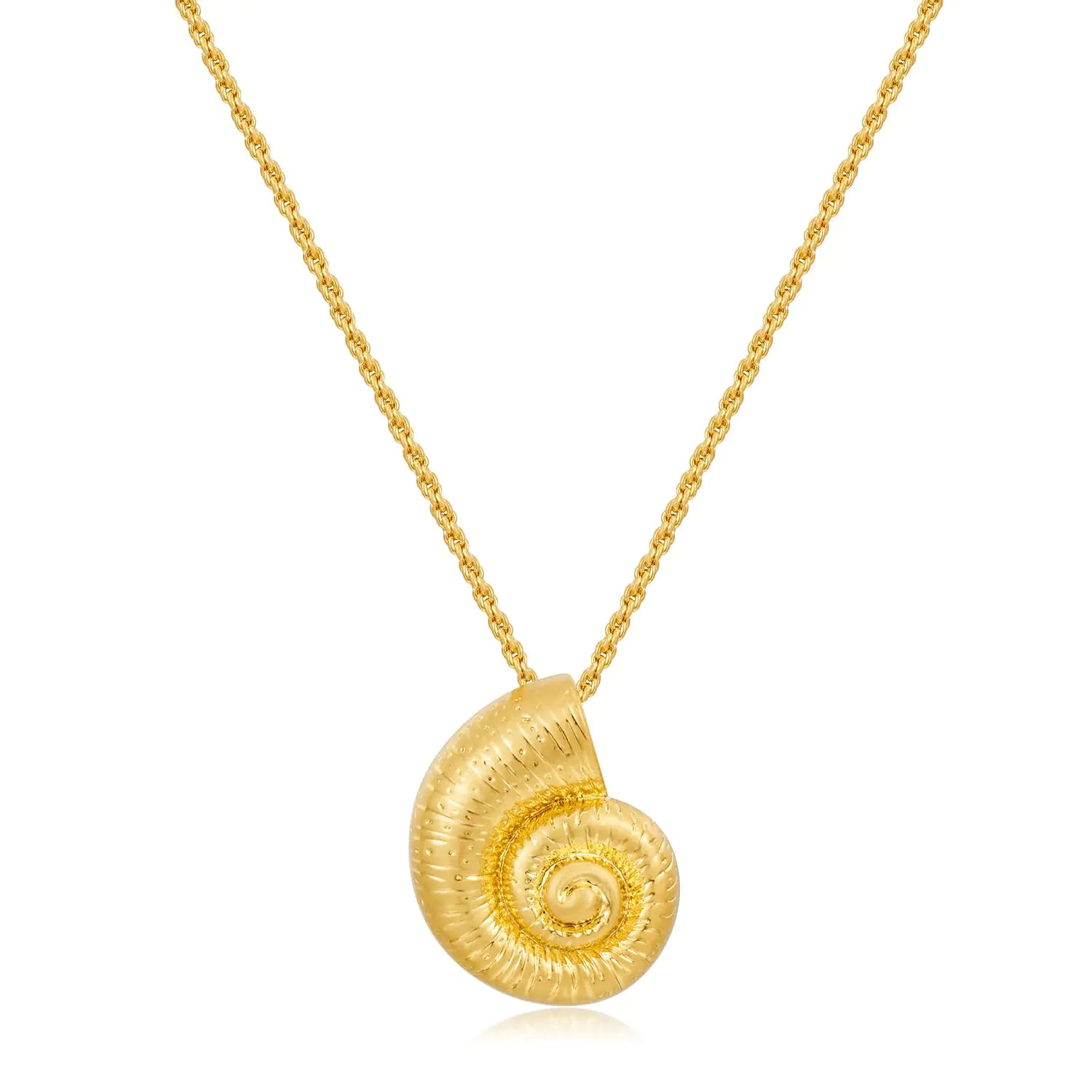 FAUTHENTICUTE Gold Conch Shell Necklace