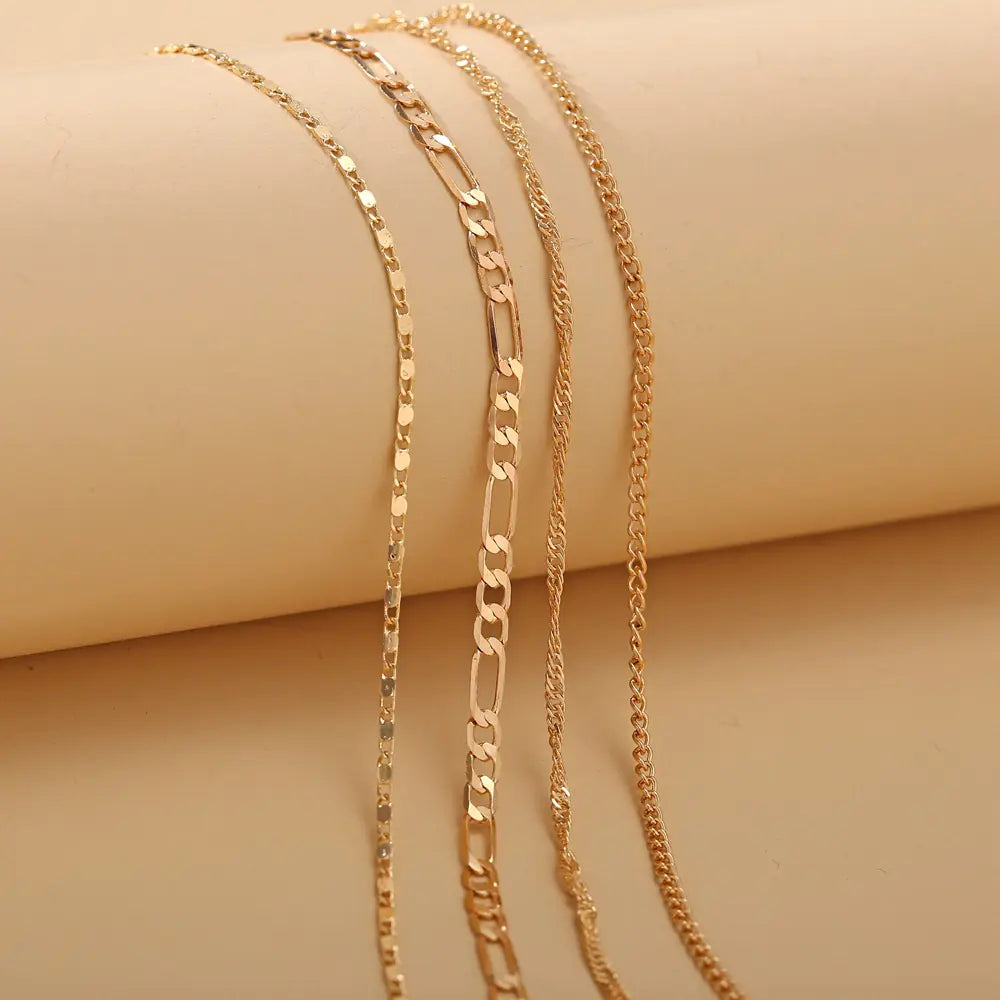 Fashion Alloy Anklet Set for Women - Three Pieces