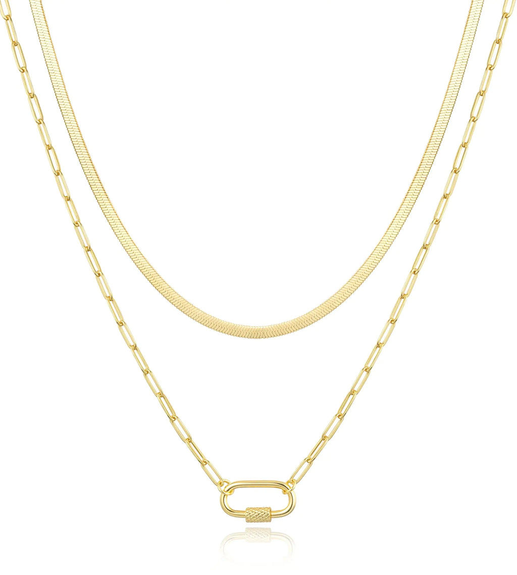 Jewlpire Dainty Layered Gold Necklace