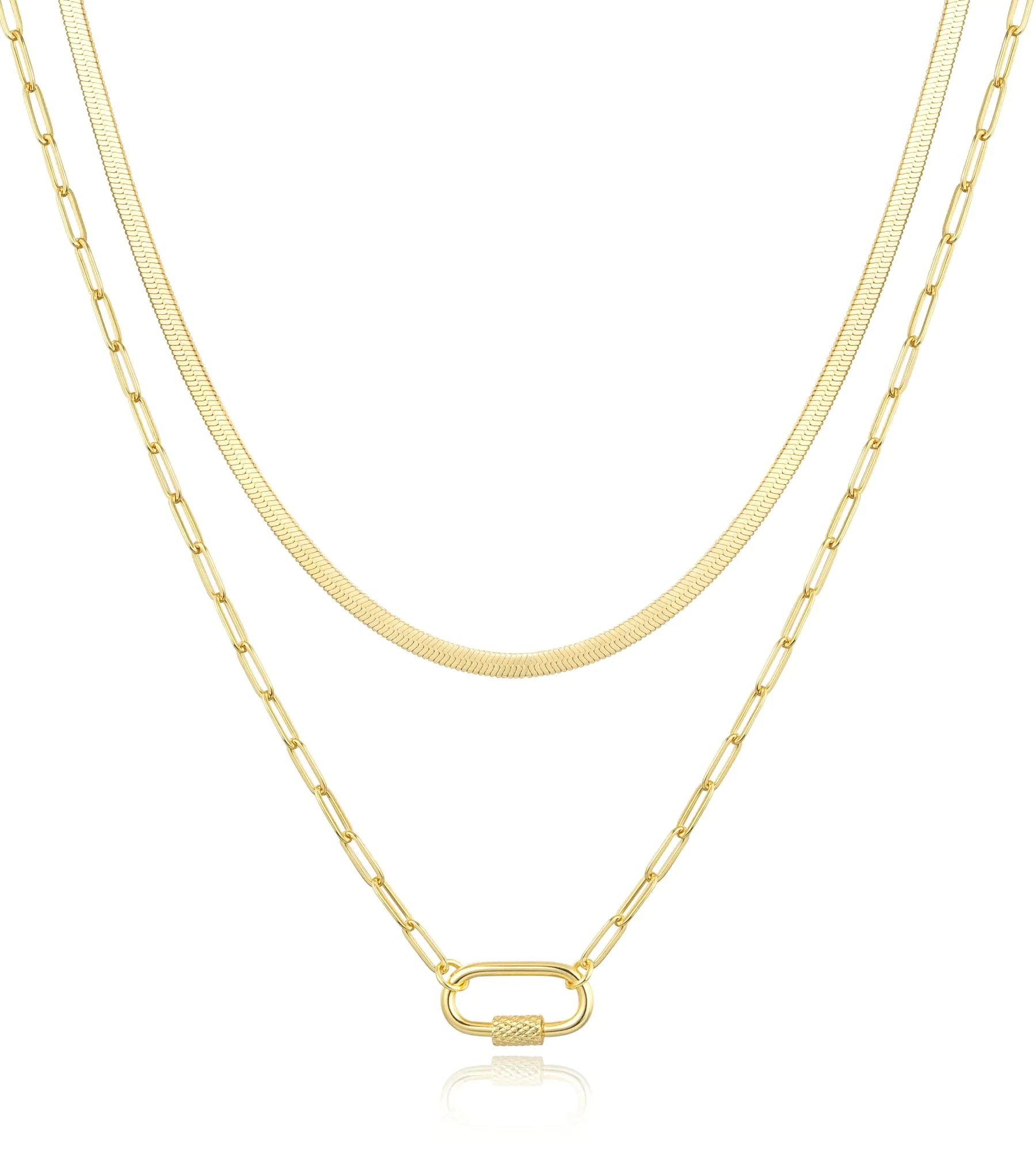 Jewlpire Dainty Layered Gold Necklace