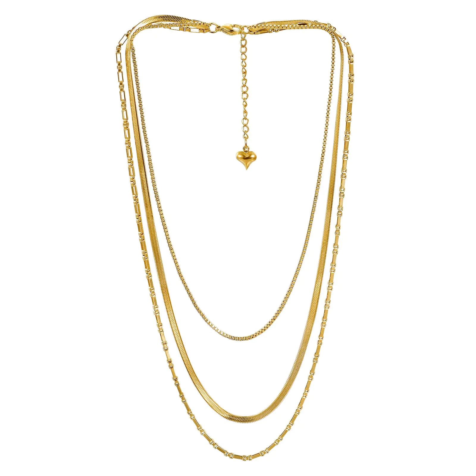 Léwind Layered 18K Gold/Silver Necklace Set