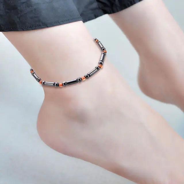 Silver Star Beads Double-Deck Anklet for Women